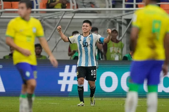 U.17 World Cup: Messi mới của Argentina tiếp tục gieo sầu cho Brazil