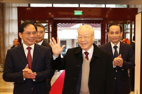 Ảnh: Tổng bí thư Nguyễn Phú Trọng dự Hội nghị Ngoại giao lần thứ 3