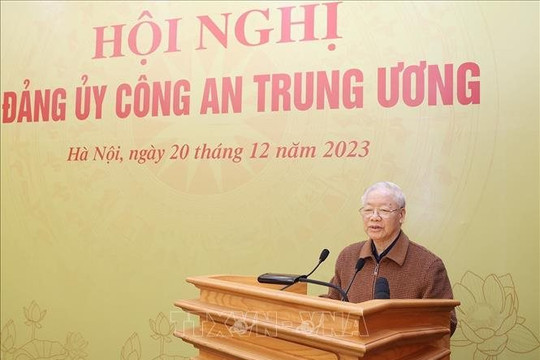 Tổng bí thư Nguyễn Phú Trọng dự và chỉ đạo Hội nghị Đảng ủy Công an Trung ương