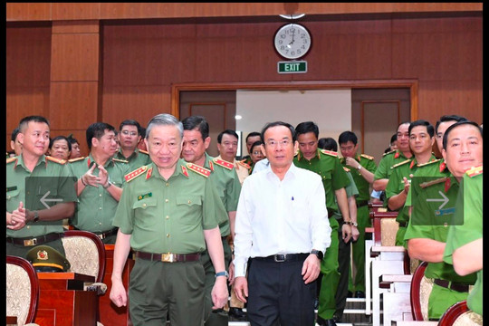 Bộ trưởng Tô Lâm dự Hội nghị triển khai công tác năm 2024 của Công an TP.HCM