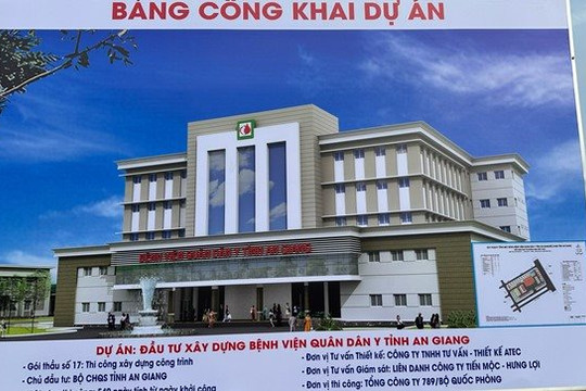 Khởi công Bệnh viện Quân dân y tỉnh An Giang gần 150 tỉ đồng