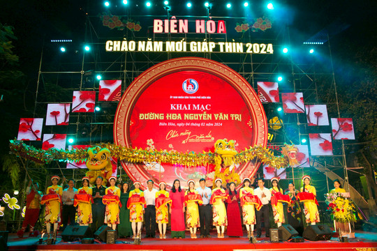 Đồng Nai: Khai mạc đường hoa Nguyễn Văn Trị mừng Tết Giáp Thìn 2024