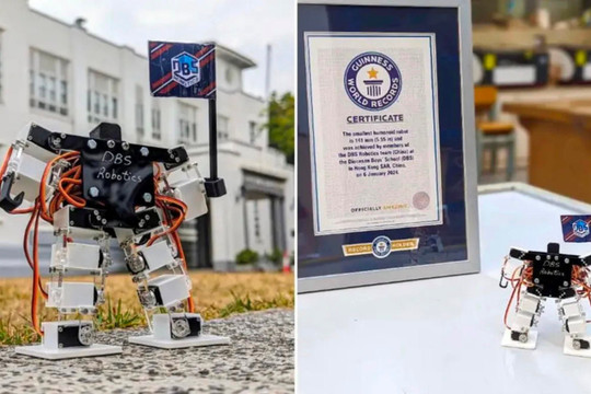Học sinh chế tạo robot hình người nhỏ nhất thế giới lập kỷ lục Guinness