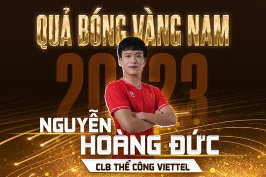 Nguyễn Hoàng Đức đoạt Quả bóng vàng Việt Nam 2023