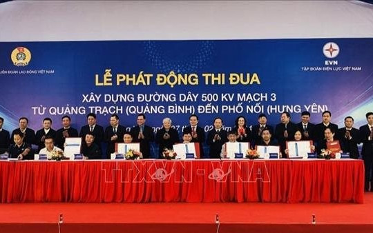 Phát động thi đua xây dựng Dự án đường dây 500 kV Mạch 3 từ Quảng Bình đến Hưng Yên