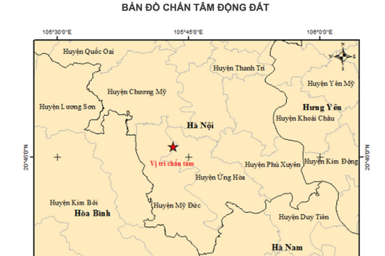 Sáng nay, liên tiếp 3 trận động đất tại Việt Nam