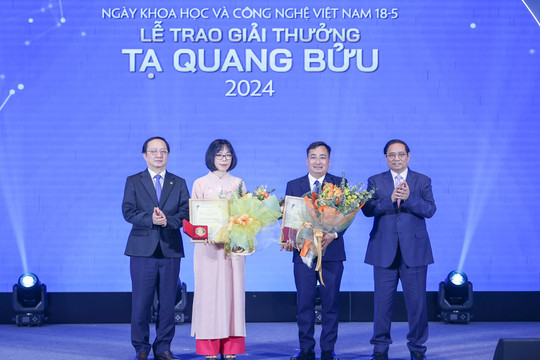 Giải thưởng Tạ Quang Bửu năm 2024 vinh danh 2 nhà khoa học
