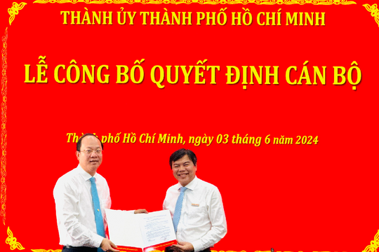 Ông Tăng Hữu Phong làm Phó trưởng Ban Tuyên giáo Thành ủy TP.HCM