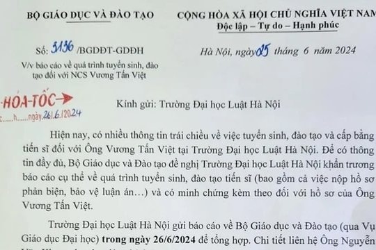 Bộ GD-ĐT yêu cầu báo cáo khẩn về bằng tiến sĩ của thượng tọa Thích Chân Quang