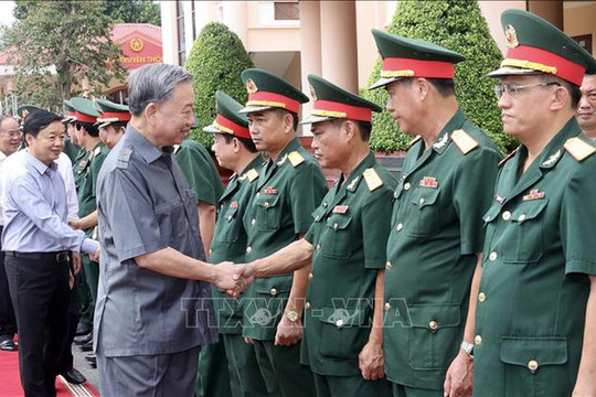 Chủ tịch nước Tô Lâm thăm Lữ đoàn Công binh 25, Quân khu 9