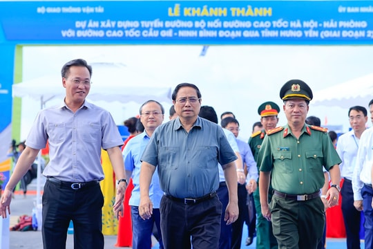Thủ tướng dự lễ khánh thành tuyến đường nối 2 cao tốc huyết mạch của miền Bắc