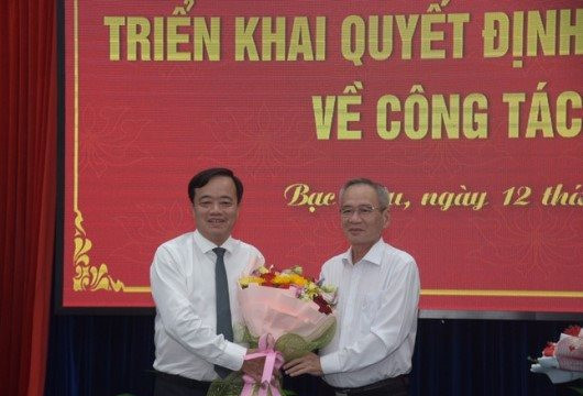 Chủ tịch UBND tỉnh Cà Mau làm Phó bí thư Tỉnh ủy Bạc Liêu