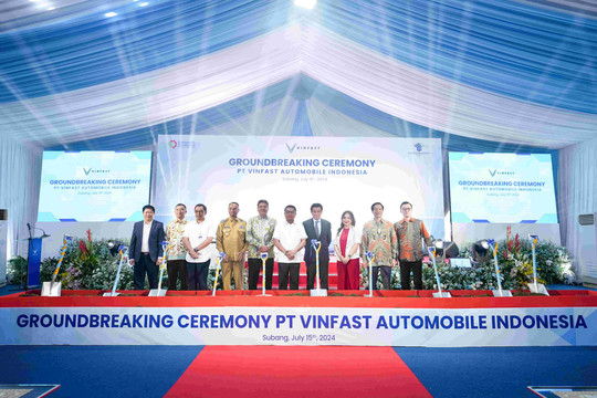 VinFast chính thức động thổ nhà máy ráp xe điện tại Indonesia