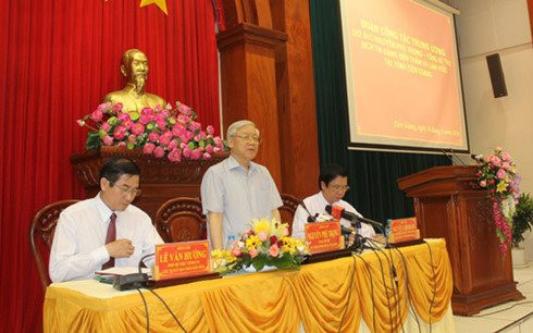 Cán bộ, nhân dân Tiền Giang thương kính Tổng bí thư Nguyễn Phú Trọng