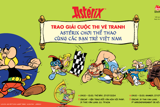 Lễ trao giải sáng tác tranh ‘Astérix chơi thể thao cùng các bạn trẻ Việt Nam’ sắp diễn ra ở TP.HCM