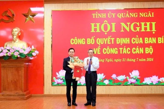 Thứ trưởng Bộ Khoa học - Công nghệ làm Phó bí thư Tỉnh ủy Quảng Ngãi