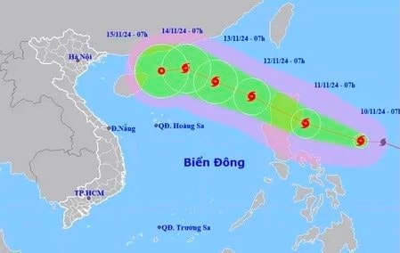 Bão Toraji giật cấp 16, đang nhanh vào Biển Đông