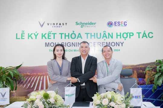 VinFast Energy, Schneider Electric và ESEC hợp tác thúc đẩy giải pháp pin lưu trữ và quản lý năng lượng