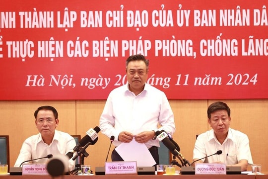 Hà Nội thành lập Ban Chỉ đạo phòng chống lãng phí