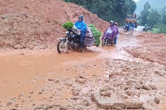 Mưa lớn gây sạt lở, ngập lụt cục bộ ở Quảng Nam, Quảng Ngãi