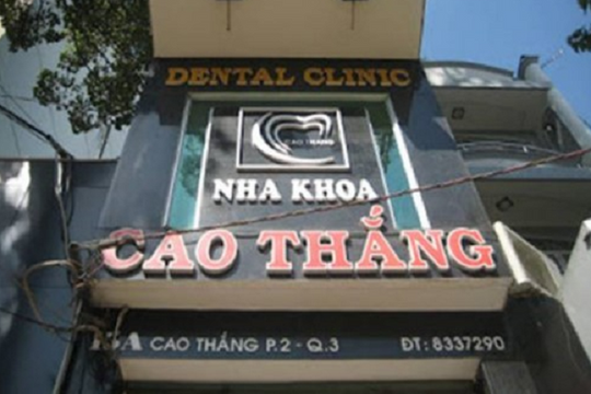 TP.HCM: Nha khoa Cao Thắng bị đóng cửa vì nhiều sai phạm