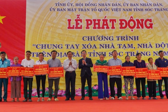 Sóc Trăng phấn đấu hoàn thành xóa nhà tạm, nhà dột nát trước ngày 30.9.2025