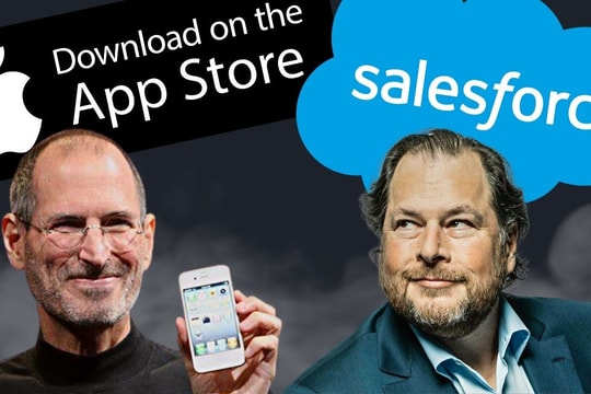 CEO Salesforce tặng Apple thương hiệu App Store và tên miền appstore.com tri ân Steve Jobs