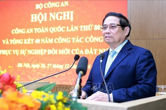 Thủ tướng Phạm Minh Chính: Lực lượng công an phải giữ vai trò tiên phong trong đổi mới và chuyển đổi số quốc gia