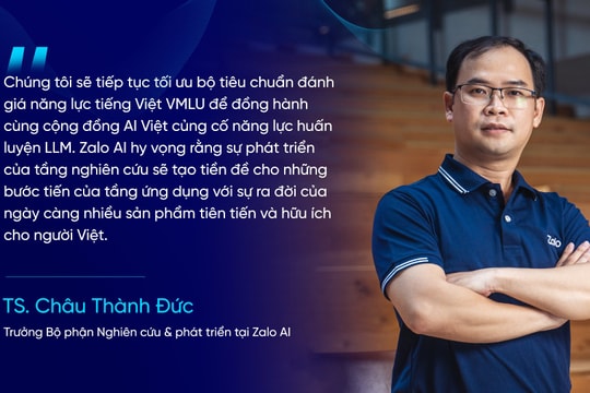 Mô hình ngôn ngữ lớn (LLM) do người Việt huấn luyện bứt phá trên bảng xếp hạng năng lực tiếng Việt VMLU