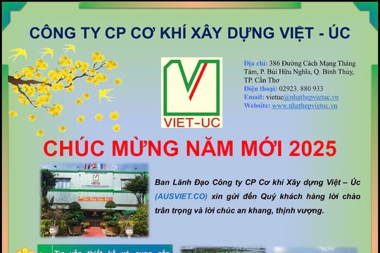 Công ty cổ phần Cơ khí xây dựng Việt - Úc chúc mừng năm mới Ất Tỵ 2025