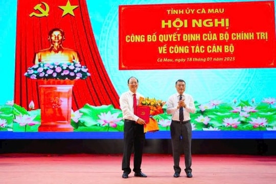 Ông Nguyễn Hồ Hải làm Bí thư Tỉnh ủy Cà Mau