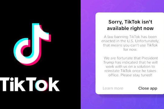 TikTok hiện thông báo tạm ngừng hoạt động ở Mỹ, nhắc đến ông Trump, vẫn khả dụng tại Việt Nam