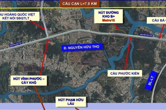 TP.HCM: Mở rộng đường Nguyễn Hữu Thọ lên 10 làn xe