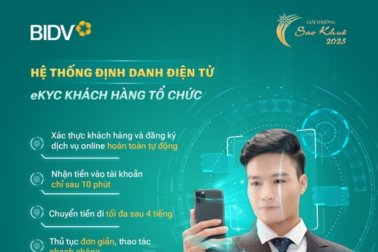 BIDV triển khai định danh điện tử dành cho khách hàng tổ chức