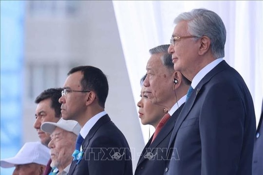 Tổng Bí thư Tô Lâm dự lễ duyệt binh kỷ niệm 80 năm Ngày chiến thắng phát xít tại Kazakhstan