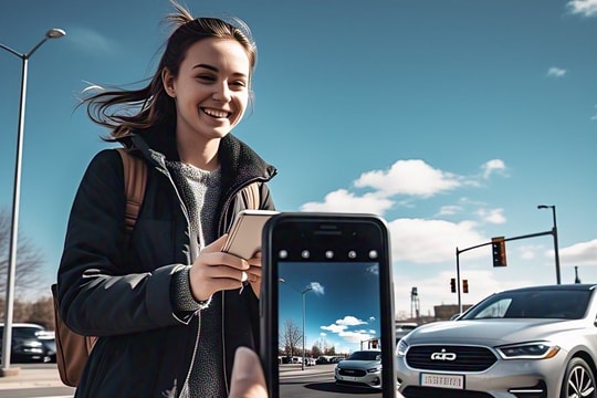 Chụp ảnh ô tô có gắn Lidar có thể làm hỏng camera điện thoại