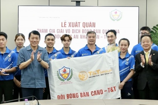 Bầu Hiển giúp đội CAND-T&T 'chia đôi' thành tích bóng bàn Việt Nam