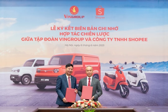 Vingroup và Shopee hợp tác chiến lược phát triển hạ tầng TMĐT gắn với phát triển bền vững