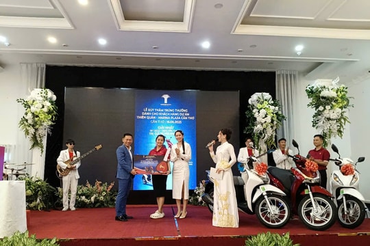 Khách hàng mua căn hộ chung cư cao cấp Thiên Quân - Marina Plaza Cần Thơ trúng xe SH