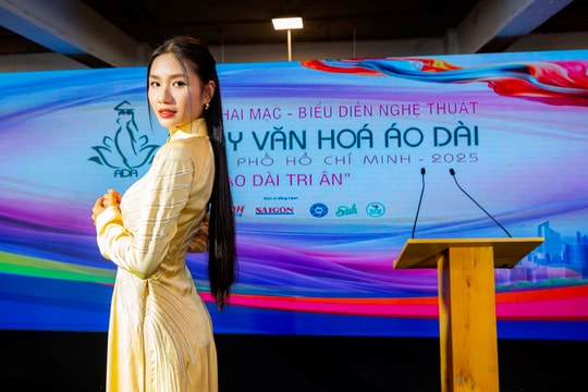 Hoa hậu Nguyễn Thanh Hà: Chiếc áo dài đồng hành cùng tôi những ngày thi đấu quốc tế