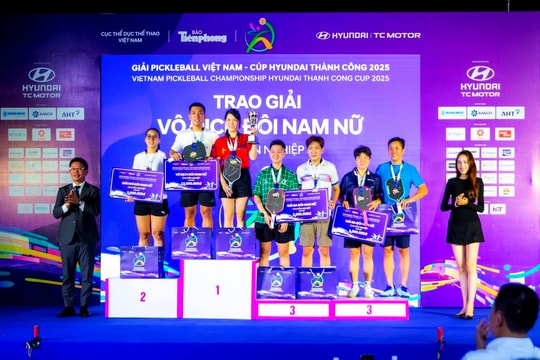 Giải Pickleball Việt Nam - Cúp Hyundai Thành Công 2025: Vinh danh nhà vô địch đôi nam nữ