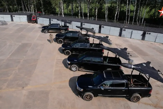 Nga nâng cấp xe bán tải làm bệ phóng UAV tấn công