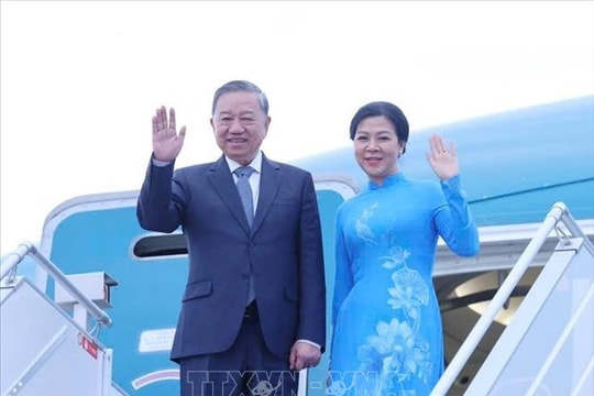 Tổng Bí thư Tô Lâm và phu nhân lên đường thăm cấp nhà nước Hàn Quốc