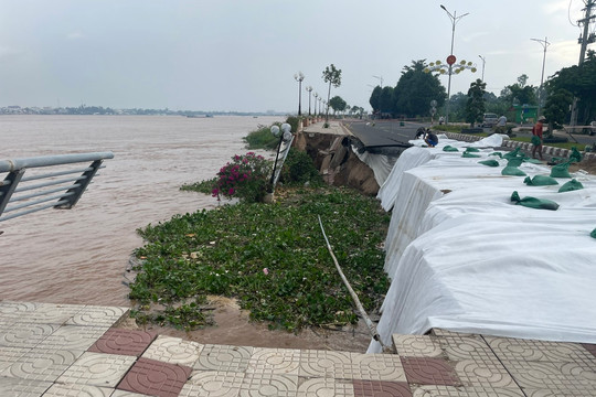 Đồng Tháp bờ kè Thường Phước Tiền tiếp tục sạt lở nghiêm trọng