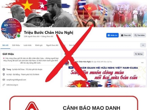Cảnh báo: Xuất hiện trang Facebook giả mạo kêu gọi ủng hộ nhân dân Cuba