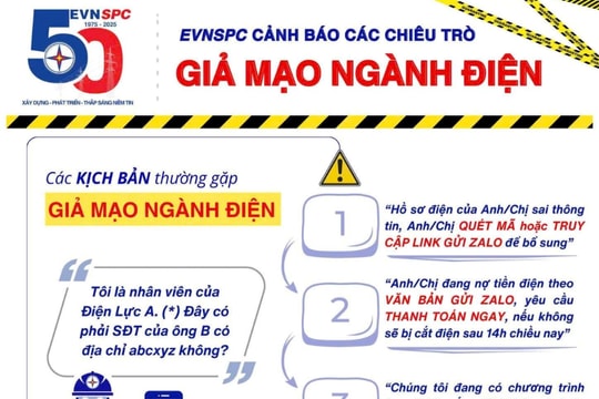 Giả danh nhân viên điện lực lừa đảo cài ứng dụng CSKH chiếm đoạt tiền tỷ: EVNSPC cảnh báo khẩn