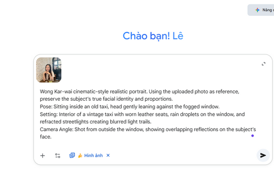 Câu lệnh tạo ảnh ngồi trong xe phong cách 'tuyệt đối điện ảnh' HongKong