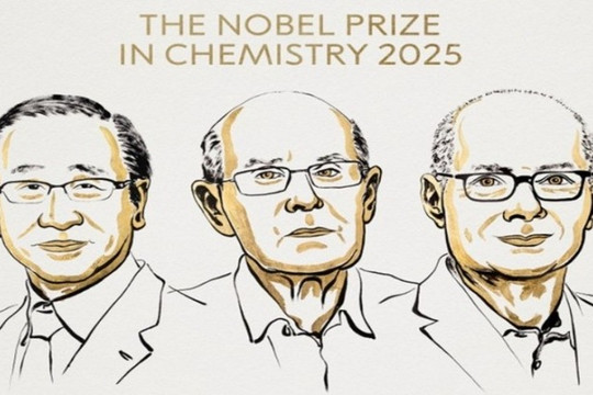 Nobel Hóa học 2025 trao cho nghiên cứu vật liệu chống biến đổi khí hậu