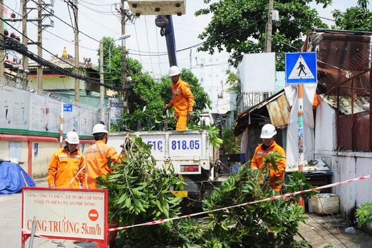 Ngành điện TP.HCM đảm bảo an toàn điện trong mùa mưa bão