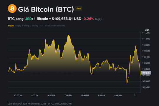 Giá Bitcoin hôm nay 3.11: Đà hồi phục yếu, tín hiệu sụt giảm hiện hữu?